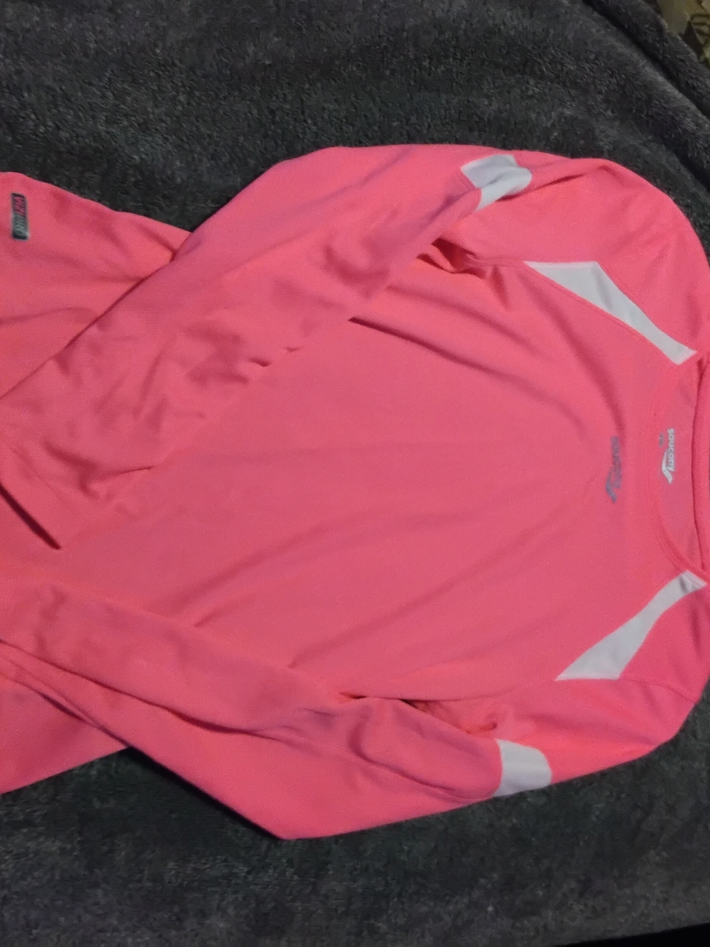 Saucony Women's Neon Pink Long-Sleeve Swim Coverup with White Accents